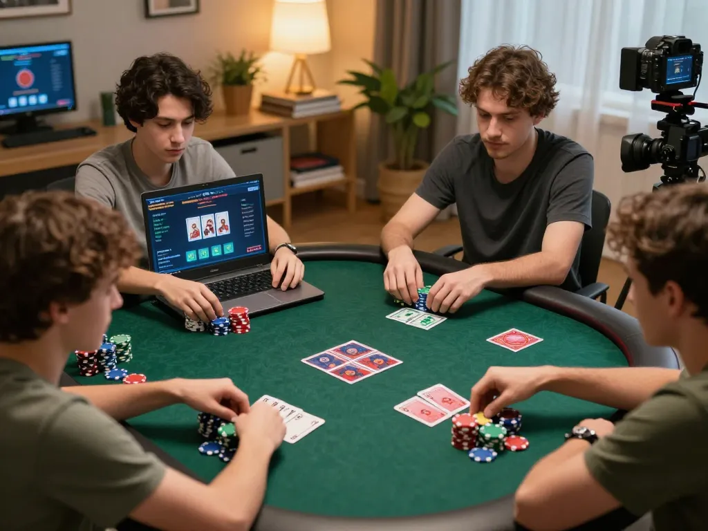 A player winning at an online poker game on their tablet while enjoying gamebaidoithuong at home.