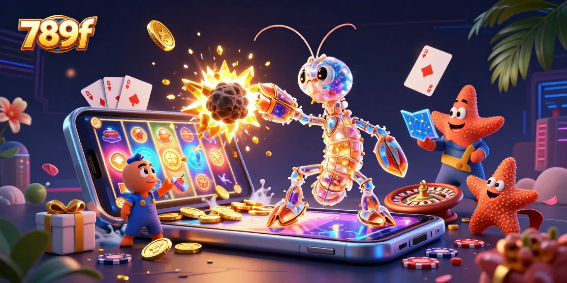 Engage with 789f's thrilling universe as the galactic samurai bursts through gems and coins in vibrant 3D.